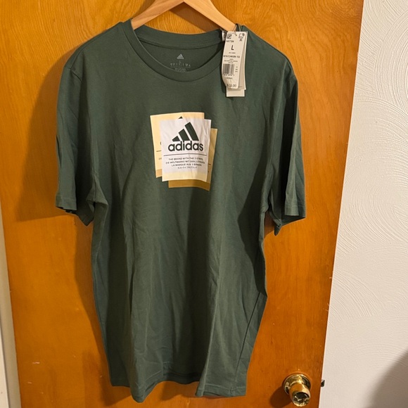 Adidas Tshirt Mens Large Green - Picture 1 of 2